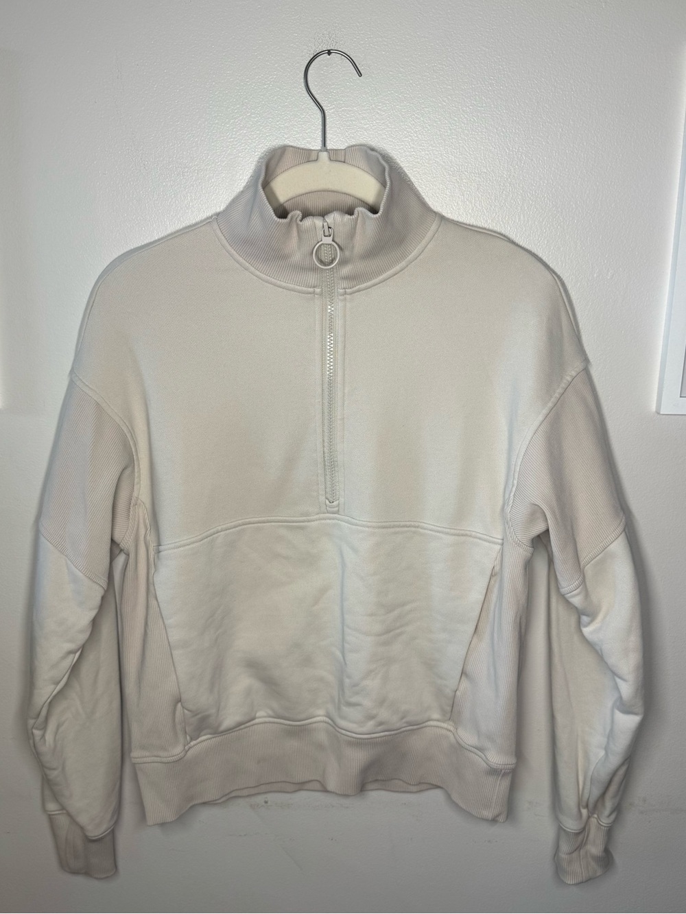 VUORI SEDONA RIB HALF ZIP- BONE — XS